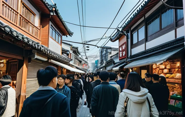 연남동 STATUS_EXECUTION_TIMEOUT - **A Trendy Yeonnam-dong Cafe Scene: Digital Convenience Meets Glitch.**
    A bustling and stylish c...