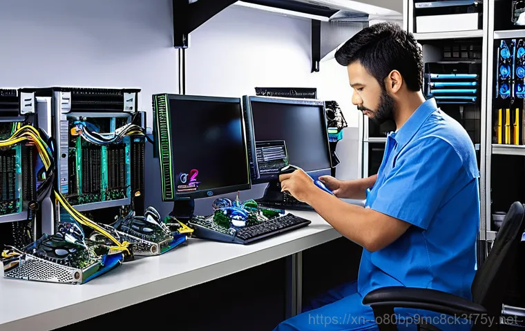 원종동 VGA조립 및 교체수리 - **Prompt 1: Gamer's Frustration with a Failing Graphics Card**
    "A young adult gamer, male or fem...