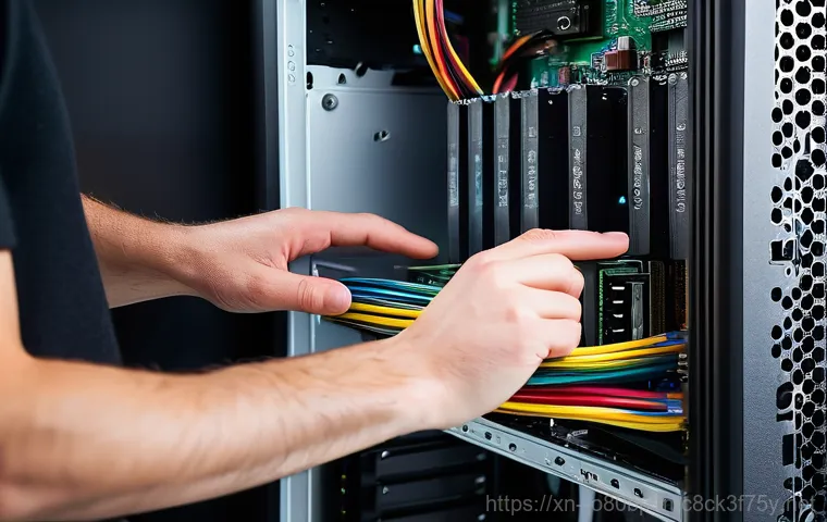 마포구 bootdevice - A close-up of a person's face, showing extreme frustration and worry, illuminated by the glow of a d...