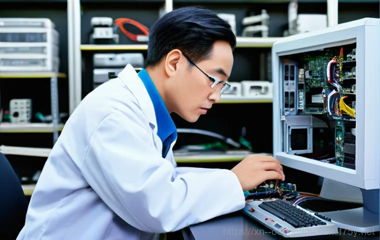 마포구 bootdevice - An overhead, well-lit shot inside an open desktop computer case. Focus on an adult's hands, carefull...