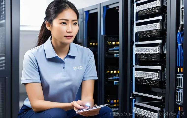 선단동 파일서버출장방문수리점 - A middle-aged Korean businessman, dressed in a sharp suit, stands in a modern, well-lit office. He i...