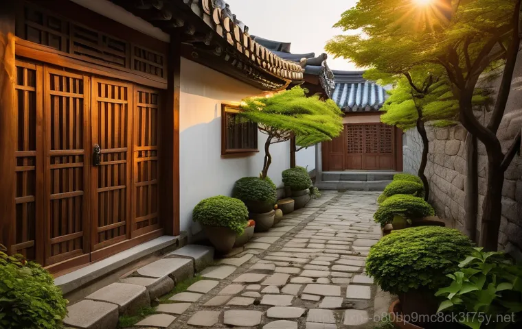 행촌동 팬돌다 멈춤 - Prompt 1: Serene Sunset in Haengchon-dong Alley**