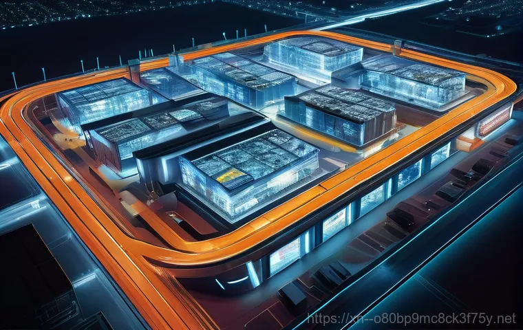 목내동 MEMORY_MANAGEMENT - A close-up, highly detailed shot of vertically stacked HBM (High Bandwidth Memory) chips and sleek D...