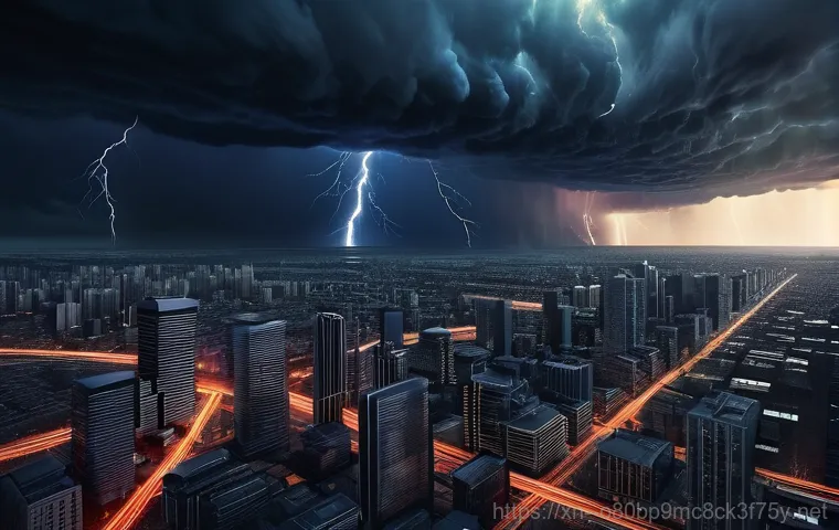 연건동 HARDWARE_INTERRUPT_STORM - **Prompt:** A sleek, modern CPU chip visualized as a bustling digital city's central traffic control...