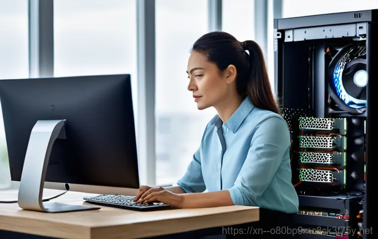 내삼미동 HARDWARE_FAILURE - **Prompt:** A focused individual, a female in her late twenties, wearing a neat but casual sweater, ...