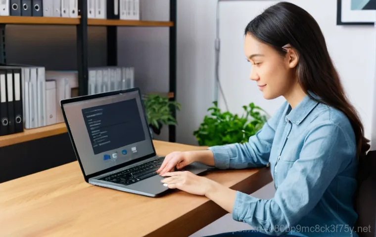 문배동 HARDWARE_FAILURE - **Prompt:** A young, diverse professional, looking stressed but determined, sitting at a desk with a...