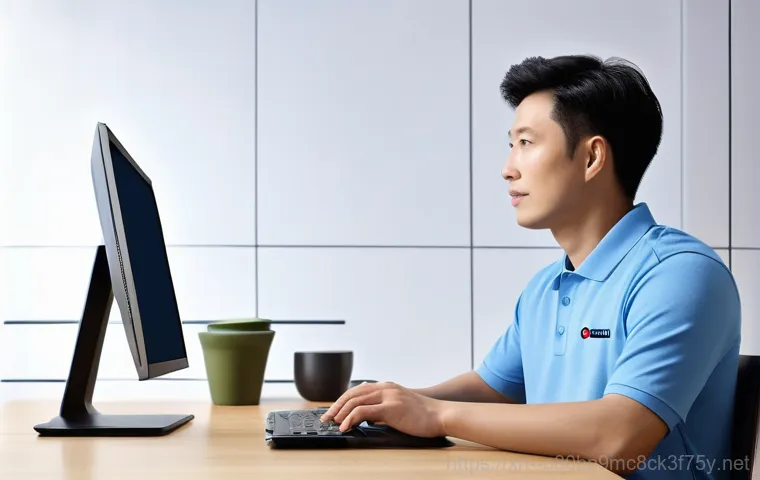 순화동 프리도스 윈도우설치 - A bright and airy home office or modern co-working space in a bustling city like Seoul. A young, smi...