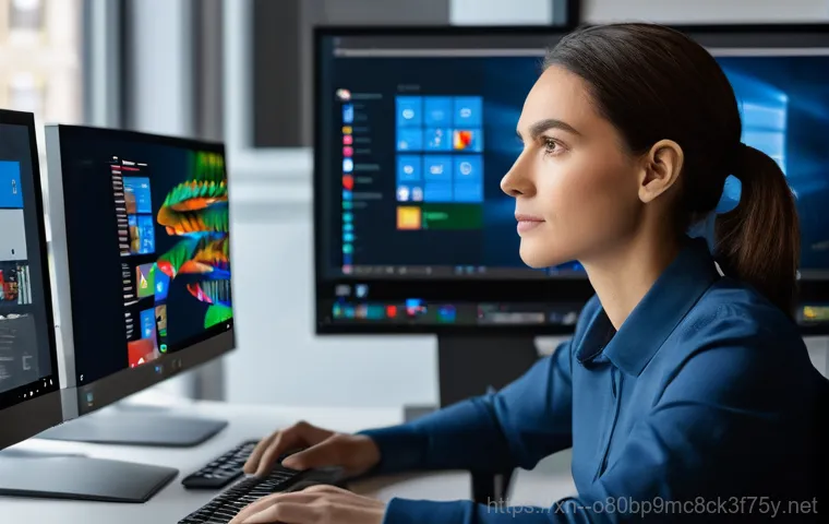 순화동 프리도스 윈도우설치 - Inside a comfortable, neatly organized home or small business office, a professional computer techni...