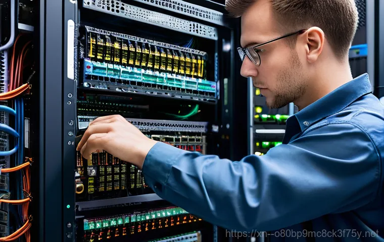 권선구 server출장방문수리점 - **Image Prompt:** A person looking stressed and frustrated, sitting in front of a dark computer scre...