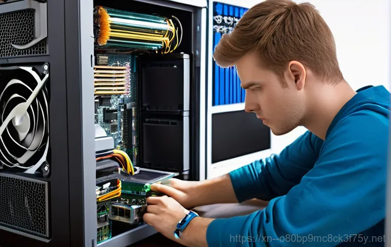 중계동 VIDEO_TDR_FAILURE - **Prompt:** A young adult, wearing a comfortable t-shirt and jeans, sits hunched over a desktop comp...
