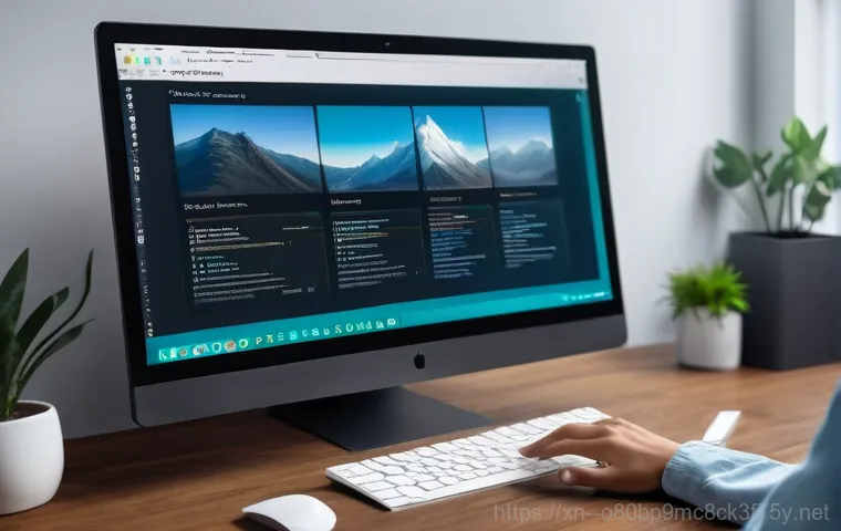 둔촌동 운영체제 os 재설치 포맷  초기화 - **Image Prompt:** A neatly organized desk with a modern laptop or desktop computer. On the screen, a...