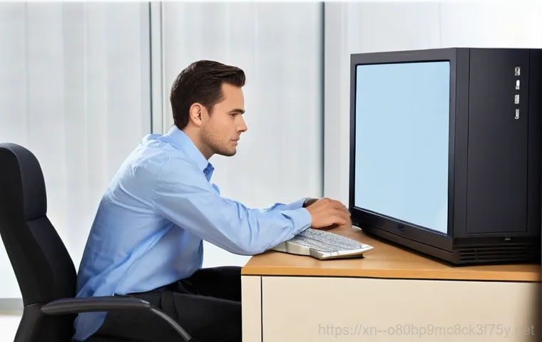 방배동 윈도우7 windows7 재설치 포맷  초기화 - **Prompt 1: Frustration with a Slow Windows 7 PC**
    "A young adult, dressed in casual everyday cl...