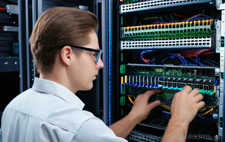 괴안동 server출장방문수리점 - A professional and friendly computer technician, wearing a clean company uniform with a logo, is exp...