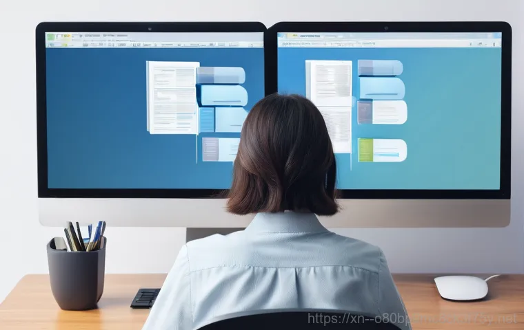 춘의동 STATUS_FILE_IN_USE - A close-up of a person's hands calmly navigating a computer's Task Manager on a screen, with various...