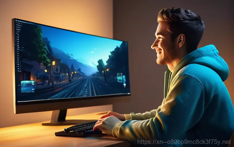 오성면 그래픽카드조립 및 교체수리 - A close-up shot of a skilled computer technician's hands carefully inserting a new, sleek graphics c... 오성면 그래픽카드조립 및 교체수리 - A close-up shot of a skilled computer technician's hands carefully inserting a new, sleek graphics c...