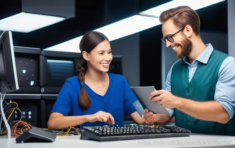 율전동 파워조립 및 교체수리 - A professional computer repair technician, wearing a clean uniform, meticulously replacing a TFX sli... 율전동 파워조립 및 교체수리 - A professional computer repair technician, wearing a clean uniform, meticulously replacing a TFX sli...