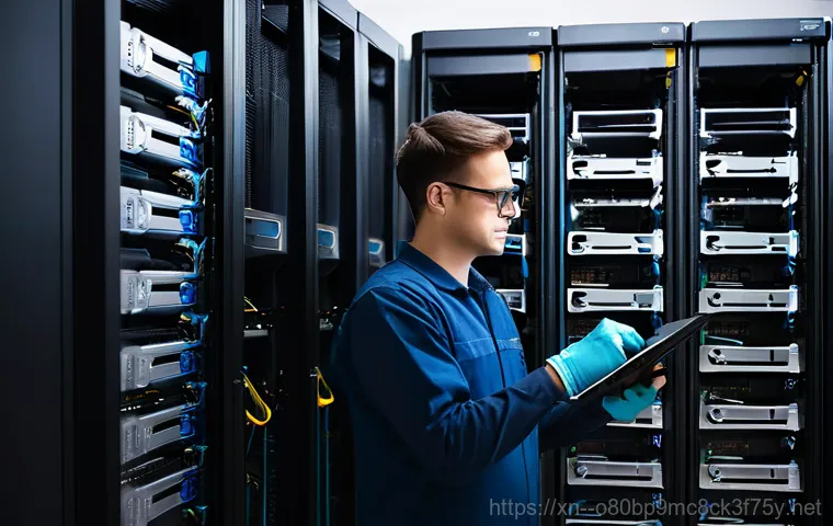 검단동 나스 nas 설정및수리 - **Prompt:** A dramatic scene depicting a user's anxiety over a malfunctioning Synology NAS. The user...
