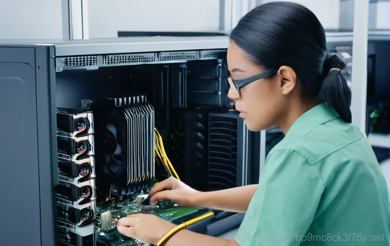 대자동 워크스테이션출장방문수리점 - A highly skilled male computer technician, neatly dressed in a company polo shirt, is expertly repai... 대자동 워크스테이션출장방문수리점 - A highly skilled male computer technician, neatly dressed in a company polo shirt, is expertly repai...