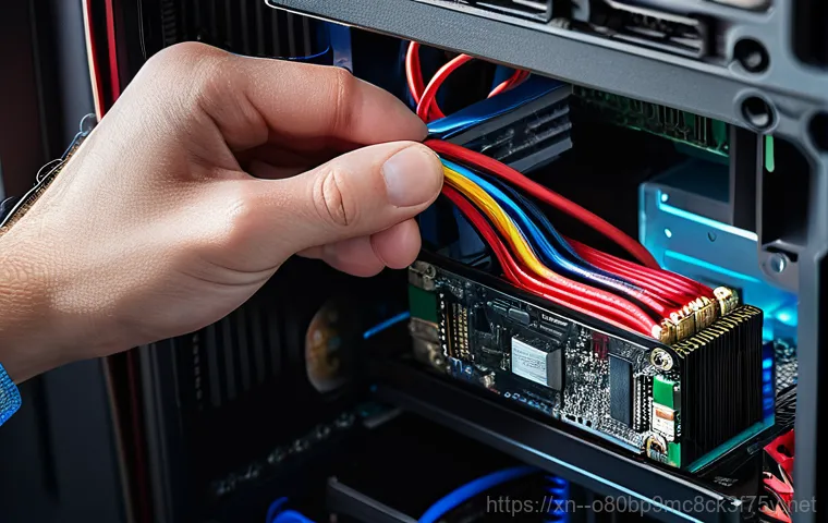 조남동 a disk read error occurred - A worried young professional or student sits in a dimly lit home office, staring at a computer monit...