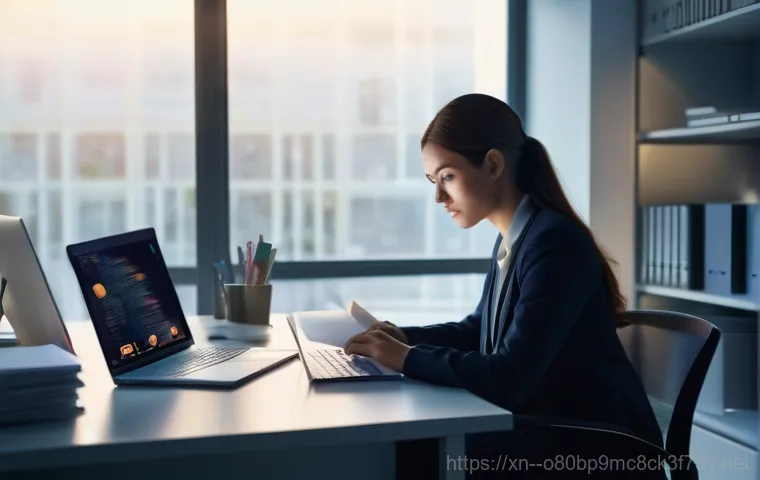 조남동 a disk read error occurred - A close-up shot inside a desktop computer case. A person's hand, wearing a neutral-colored long-slee...
