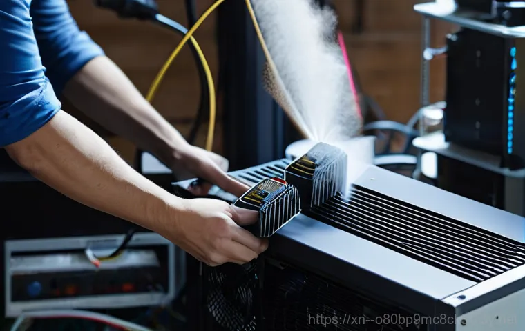 보라동 파워조립 및 교체수리 - Professional Power Supply Replacement**
    "A skilled computer technician, wearing a clean, profess...