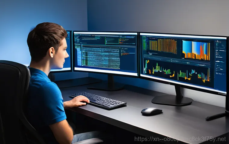 흥천면 Press Ctrl Alt Del to restart - A knowledgeable computer technician, wearing a practical work shirt and disposable gloves, is intent... 흥천면 Press Ctrl Alt Del to restart - A knowledgeable computer technician, wearing a practical work shirt and disposable gloves, is intent...