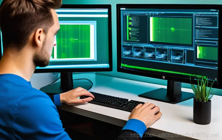 풍도동 STATUS_KERNEL_MODULE_INVALID - **Image Prompt:** A young adult, looking visibly stressed and frustrated, sits in front of a compute...