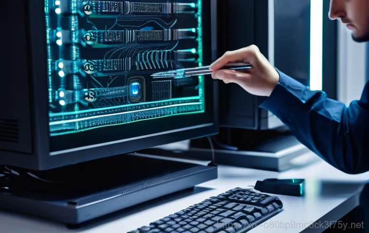 개포동 STATUS_KERNEL_EXECUTION_ERROR - **Prompt 1: The Frustrating Blue Screen Moment**
    A young adult, male or female, sits at a modern...