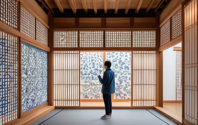 익선동 THREAD_TERMINATION_PORT - A breathtaking interior view of a contemporary cultural space in Ikseon-dong, Seoul, where tradition...