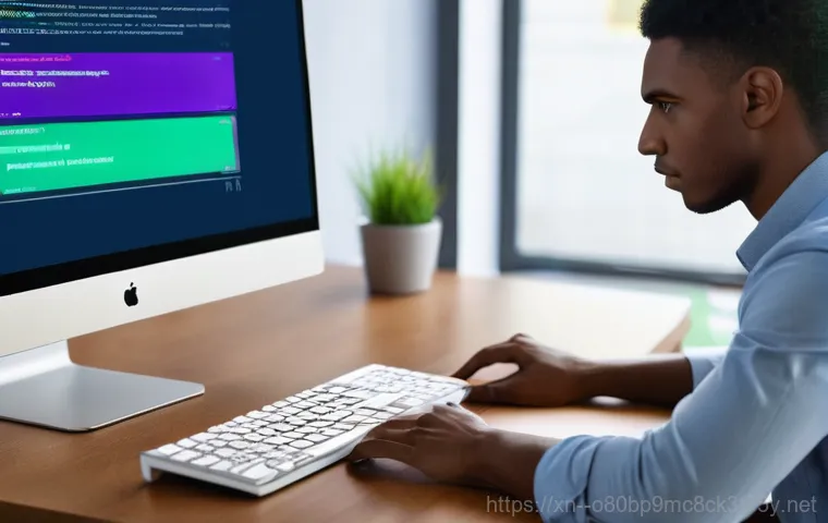 지곡동 DRIVER_POWER_STATE_FAILURE - A professional, looking slightly bewildered and frustrated, stares at a laptop screen displaying a p...