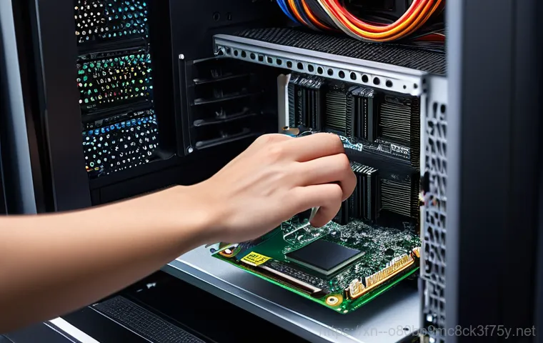 성석동 THREAD_STUCK_IN_DEVICE_DRIVER - A focused individual (20s-30s, gender-neutral) intently looking at a desktop computer screen, which ...