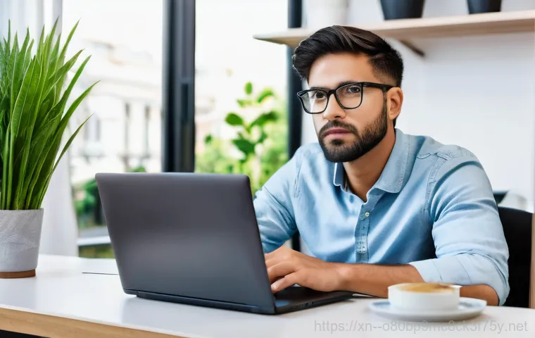 대야동 DRIVER_CAUSED_SYSTEM_CRASH - A focused, tech-savvy individual, wearing glasses and a neat casual shirt, leaning over a brightly l... 대야동 DRIVER_CAUSED_SYSTEM_CRASH - A focused, tech-savvy individual, wearing glasses and a neat casual shirt, leaning over a brightly l...