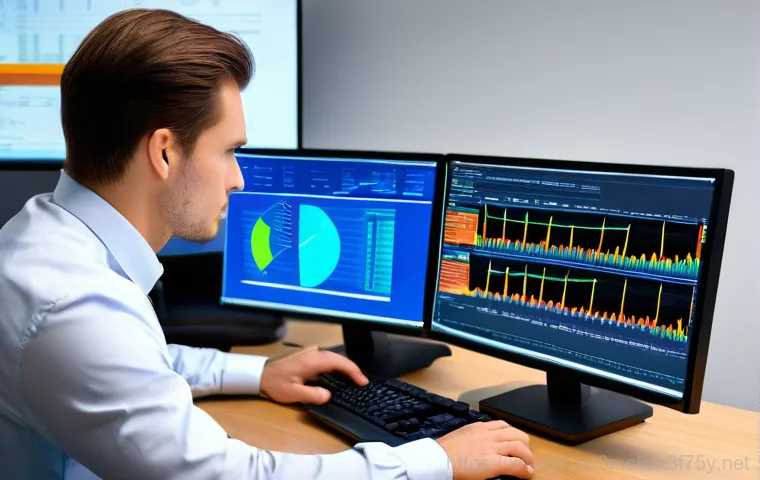 경서동 USER_MODE_HEALTH_MONITOR - A young adult, appearing frustrated, sits at a desk in a dimly lit home office. On the computer moni... 경서동 USER_MODE_HEALTH_MONITOR - A young adult, appearing frustrated, sits at a desk in a dimly lit home office. On the computer moni...