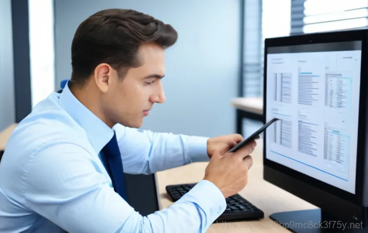 신장동 절전모드 - A person, wearing a comfortable t-shirt, sits at a desk, frantically yet gently tapping a computer k...
