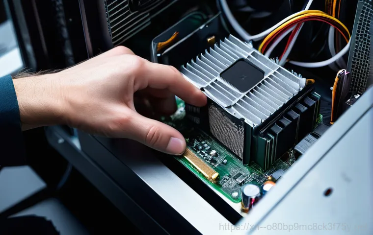 목동 본체 꺼졌다 켜졌다 할때 - A focused individual, appearing as a friendly tech blogger in their late 20s or early 30s, wearing c...