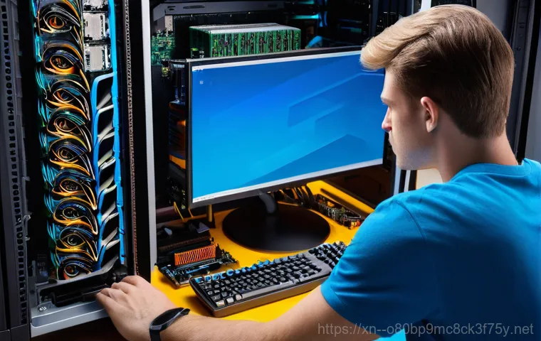 귀인동 STATUS_KERNEL_DEVICE_ERROR - **Image Prompt:** A young adult, male or female, sits in a dimly lit room, looking distraught at a c...