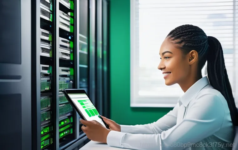 대신동 server출장방문수리점 - **Prompt:** A professional IT technician (gender-neutral, wearing a clean, branded polo shirt and wo...