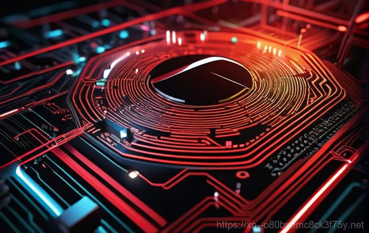 충현동 STATUS_MODULE_ACCESS_DENIED - A frustrated software developer, male or female, sits late at night in a dimly lit office. Their fac...