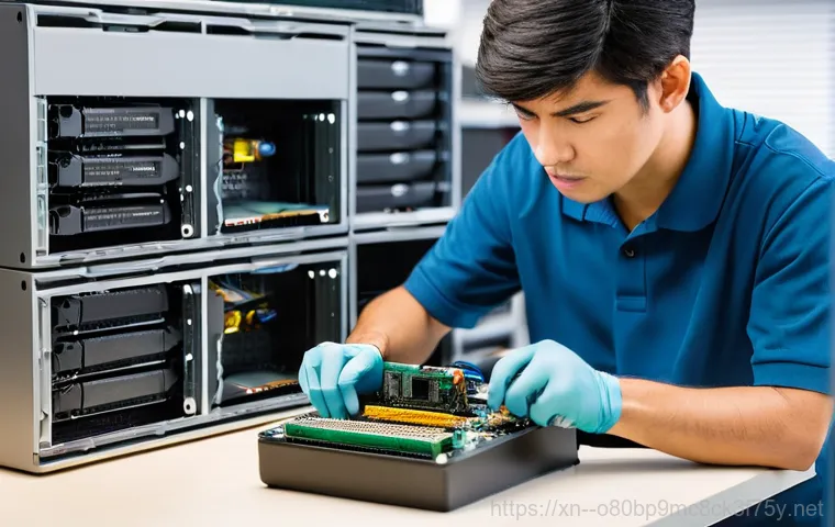 신이문동 컴퓨터멈춤 - A detailed close-up shot of the inside of a desktop computer case. The main focus is on the CPU cool...