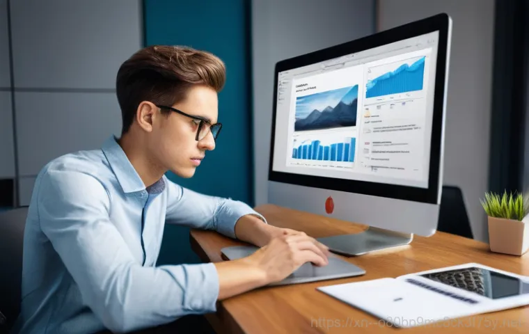 장수동 STATUS_INVALID_THREAD - **Prompt 1: Computer Error Frustration**
    "A young adult, perhaps in their early twenties, with a...