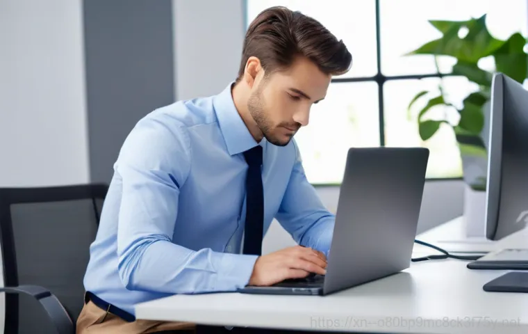 내삼미동 STATUS_KERNEL_BOOT_FAILURE - **Prompt 2:** A focused individual, wearing a casual shirt and trousers, is intently working on an o...