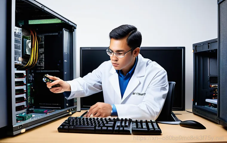 문정동 STATUS_DRIVER_ENTRYPOINT_NOT_FOUND - **Prompt:** A visibly frustrated person, dressed in smart casual attire, sits at a modern office des...