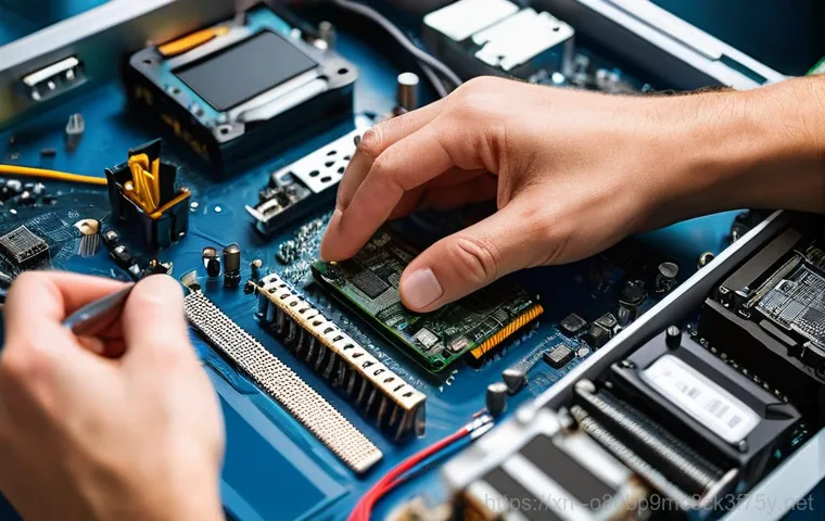 동패동 pc에 문제가 발생하여 다시 시작해야 합니다 - **Blue Screen of Unexpected Trouble:** A young adult, looking frustrated and slightly bewildered, si...