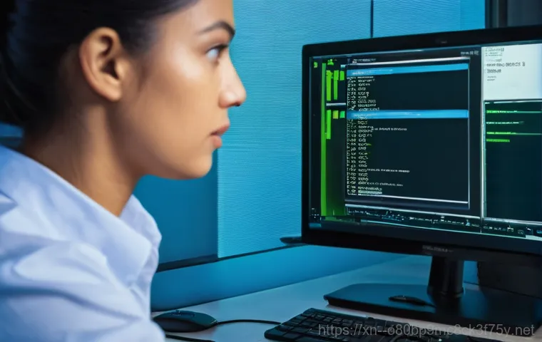 갈산동 IO_DEVICE_ERROR - A young professional, appearing visibly stressed and frustrated, stares intently at a computer scree... 갈산동 IO_DEVICE_ERROR - A young professional, appearing visibly stressed and frustrated, stares intently at a computer scree...