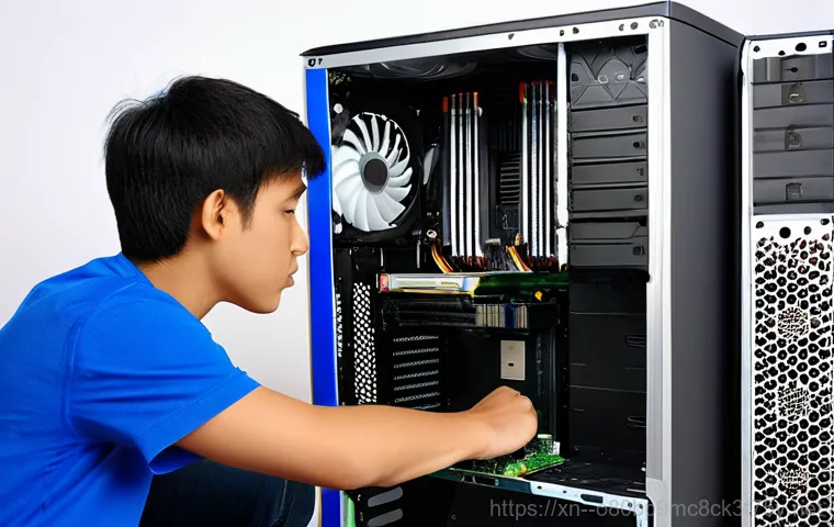 초이동 STATUS_PAGE_FAULT - **Prompt 1: The Sudden Blue Screen Meltdown**
    A person, appearing visibly stressed and frustrate...