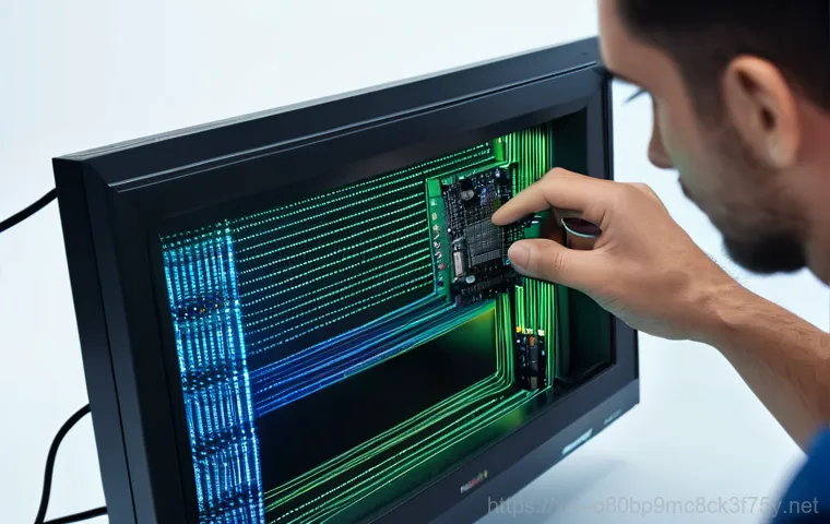 하남시 STATUS_KERNEL_DRIVER_CORRUPTION - **Prompt 1: Blue Screen Frustration**
    A person, appearing frustrated and slightly confused, sits...