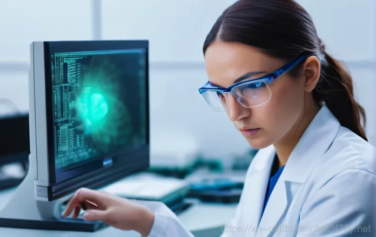 대포동 하드조립 및 교체수리 - A close-up shot of a person's hands, wearing light gloves, carefully installing a sleek, modern NVMe...