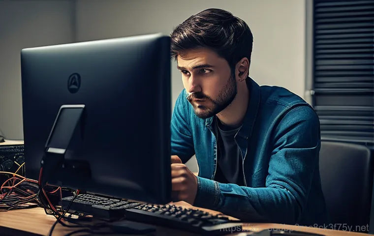 자월면 WATCHDOG_VIOLATION - **Prompt 1: The Sudden Blue Screen Shock**
    "A close-up shot of a person, mid-20s to early 30s, s...