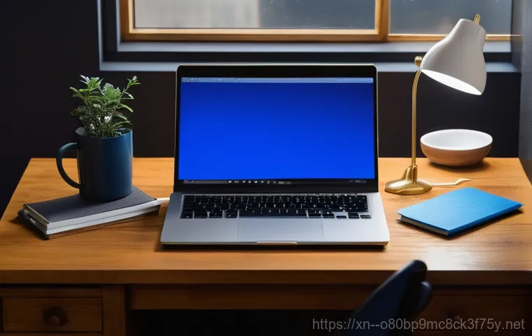 곡반정동 HAL_INITIALIZATION_FAILED - An abstract and highly stylized representation of a blue screen error. The image is dominated by dee...