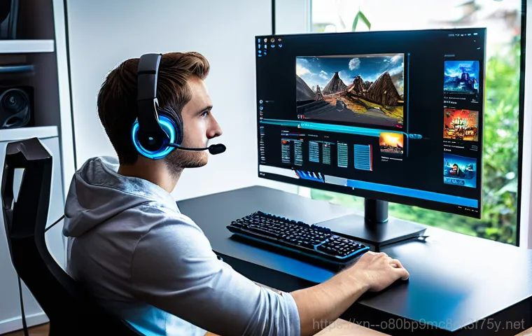 단월면 그래픽카드조립 및 교체수리 - A skilled computer technician, wearing a neat uniform with a company logo, is meticulously replacing...